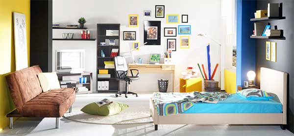 Konforlu bir genç odası