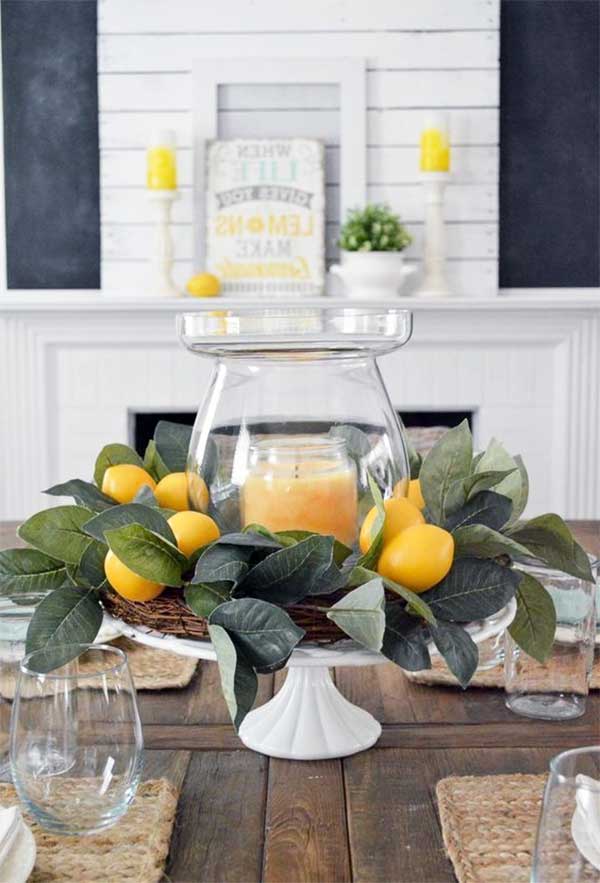 Limon ve limon gibi meyvelerle masanızı renklendirin