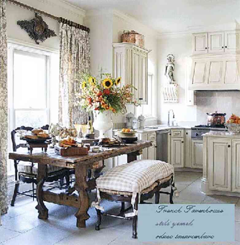 French Farmhouse Stili Yemek Odaları
